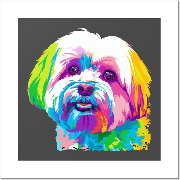 Maltese Pop Art - Dog Lover Gifts Wall Art by PawPopArt